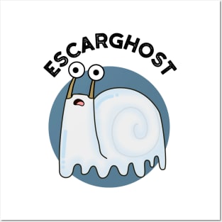 Escarghost Funny French Ghost Snail Pun Posters and Art